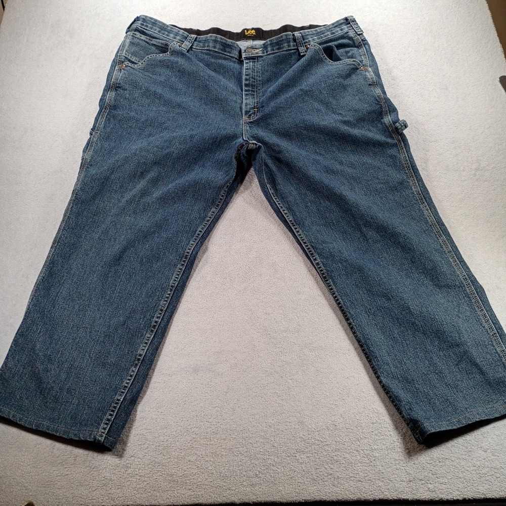 Lee Mens Loose Fit Carpenter Jeans Blue 43x24.5 Hammer Loop Utility